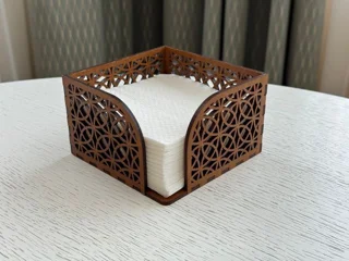 جا دستمال کاغذی چوبی طرح دار